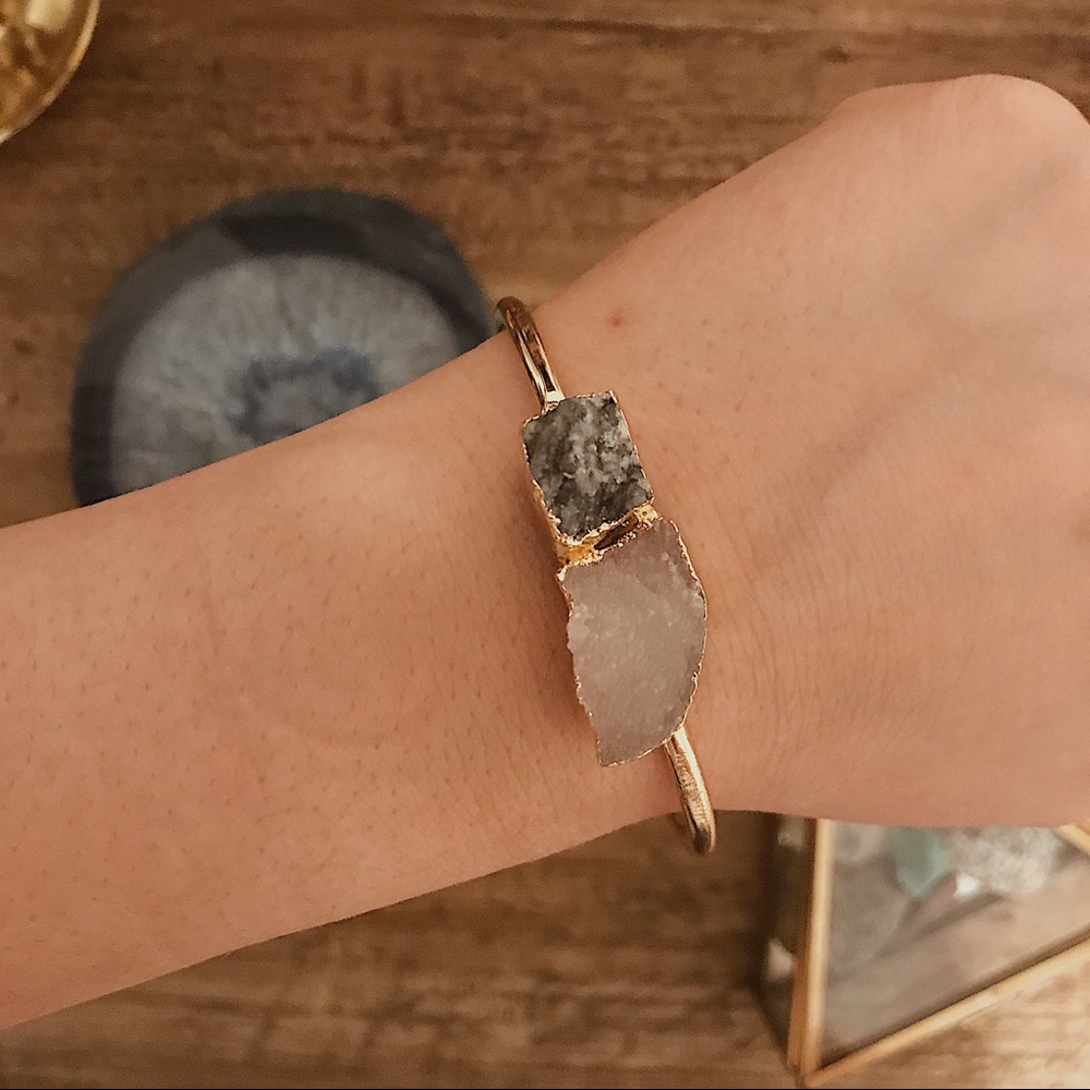 Dani Druzy Cuff | Black & White Bracelet - Picture 2 of 4